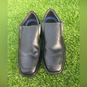 Borelli Men's Black Slip-On Leather Dress Shoes